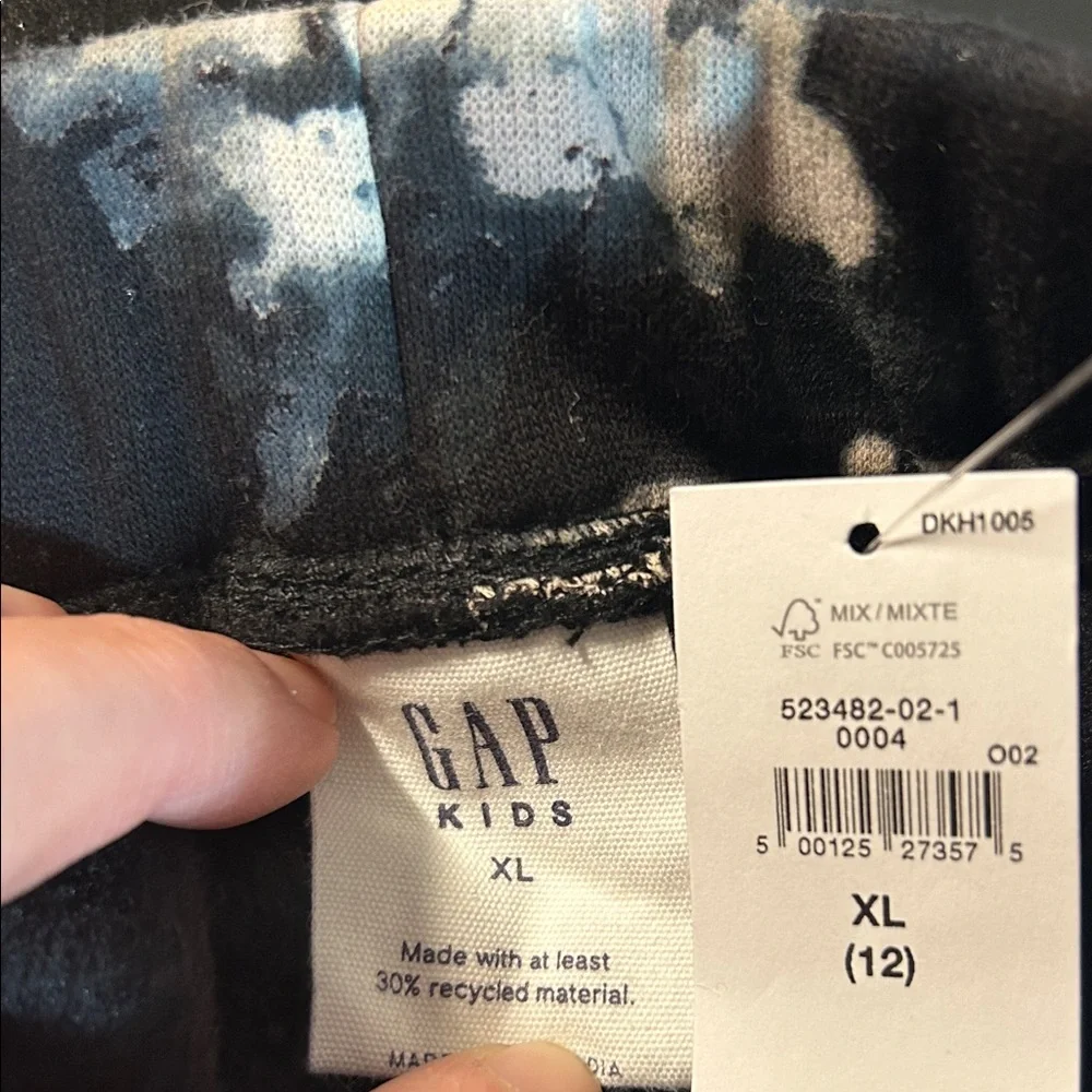 GAP Kids Black‎ and White Floral Leggings